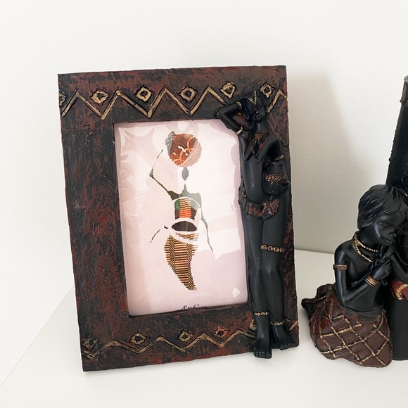 Vintage African Tribal Carved Figurine & Decor Set – 6 Pieces - Picture 4 of 6